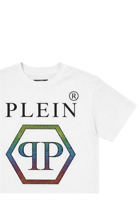 T-shirt bambina bianca in cotone Philipp Plein | GTH157BIANCO